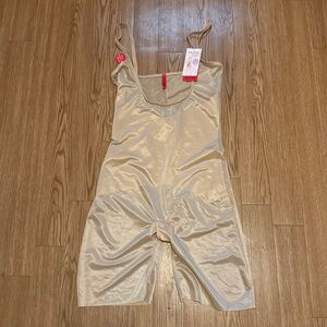 Spanx Skinny Britches sheer shaping power open-bust mid-thigh